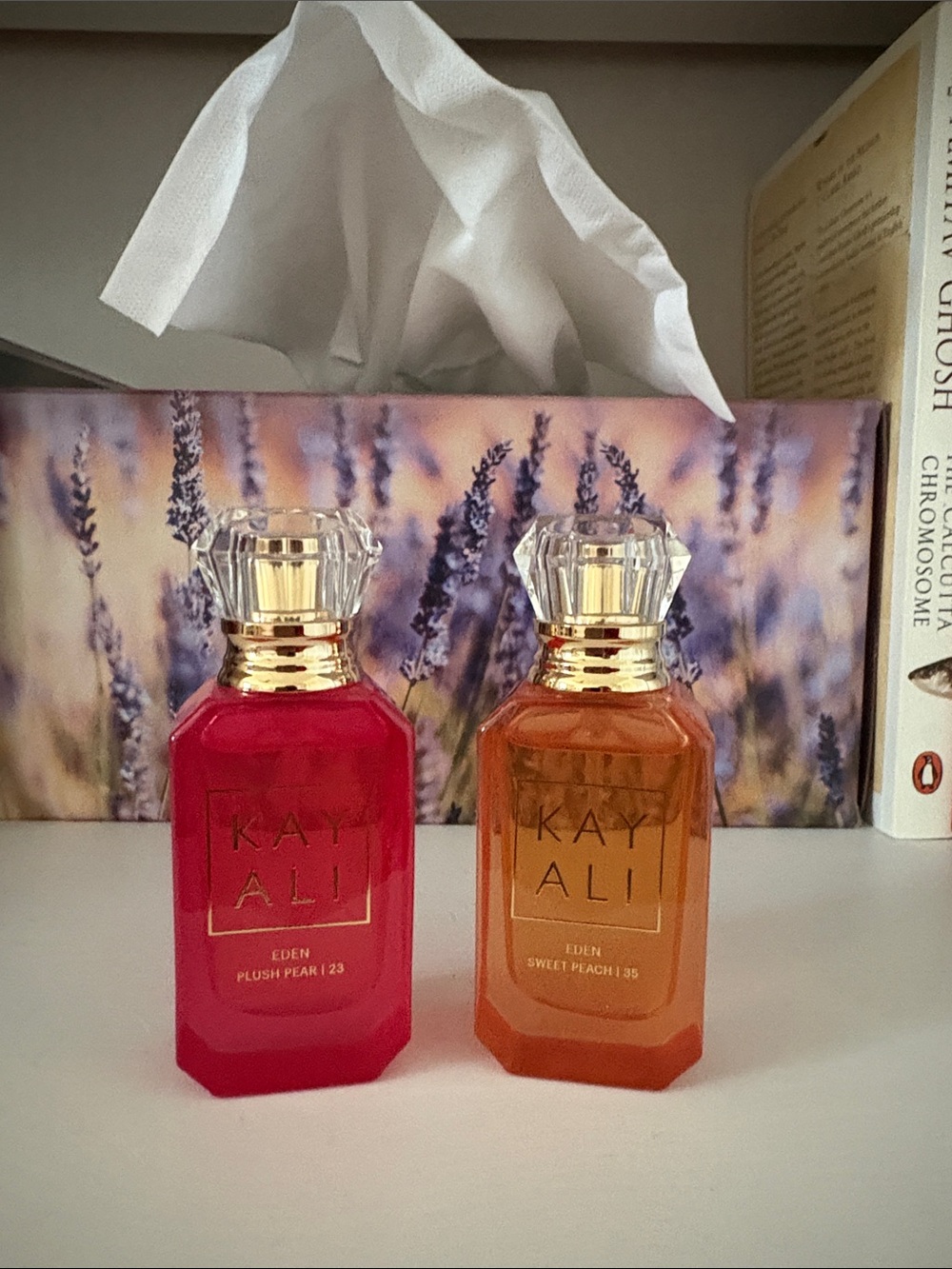 Basically brand new kayali eden plush pear + Eden sweet peach bundle in size 10